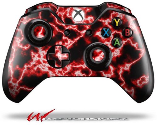 WraptorSkinz Decal Style Vinyl Skin Wrap Compatible with Xbox One Original Wireless Controller Electrify Red - (Controller NOT Included)