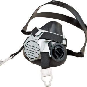 MSA 10102184 Advantage 420 Series Half-Mask Respirator - Size: Large, Single Neckstrap, Twin-Port Reusable Gas Mask, MSA Advantage Cartridge Compatible