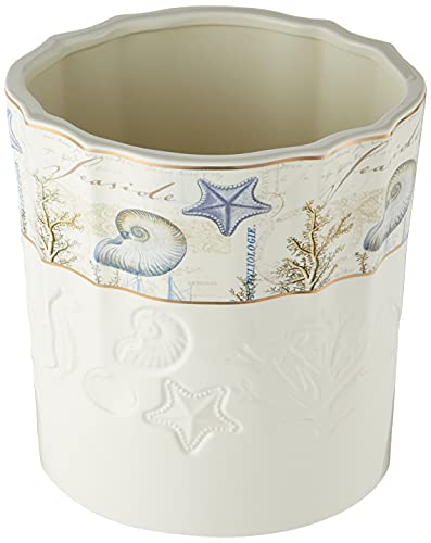 Avanti Linens - Waste Basket, Guest Bathroom Essentials, Nautical Home Decor (Antigua Collection)