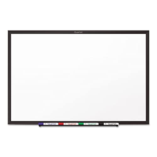 Quartet Whiteboard, Non-Magnetic Dry Erase White Board, 3' x 2', Total Erase, Black Aluminum Frame (S533B)