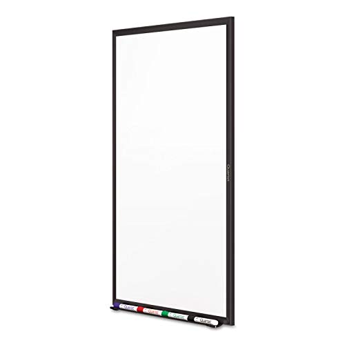 Quartet Whiteboard, Non-Magnetic Dry Erase White Board, 3' x 2', Total Erase, Black Aluminum Frame (S533B)