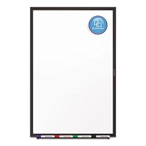 Quartet Whiteboard, Non-Magnetic Dry Erase White Board, 3' x 2', Total Erase, Black Aluminum Frame (S533B)