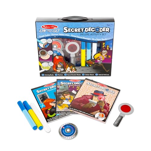 Melissa & Doug On the Go Secret Decoder Deluxe Activity Set and Super Sleuth Toy - Seek And Find Book, Kids Road Trip Essentials, Detective Kit, Travel Games For Ages 7+