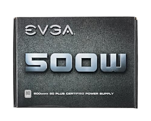 EVGA 500 W1, 80+ WHITE 500W Power Supply( 100-W1-0500-KR)