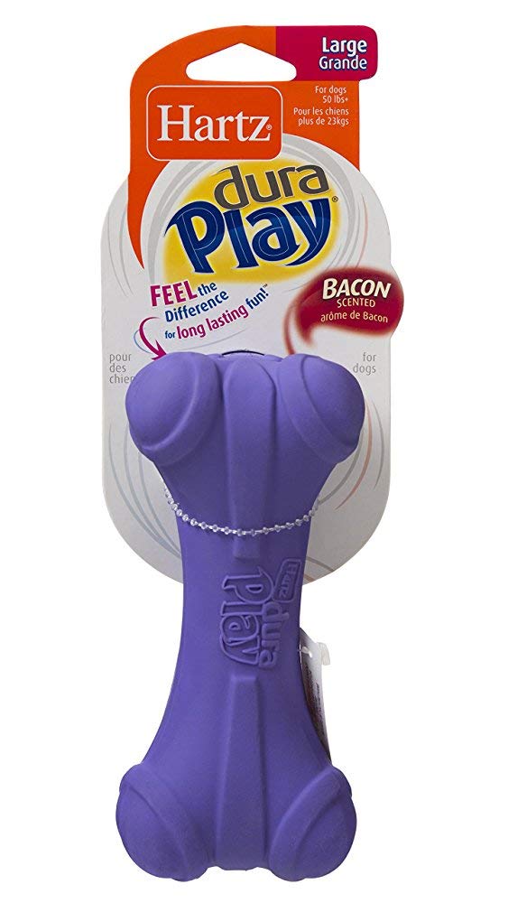 Hartz DuraPlay Bacon Scented Dog Toys, Large ( Color May Vary )