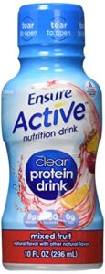 ensure clear nutrition drink bottles mixed fruit, 10 fl oz (pack of 4)