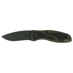 kershaw blur olive/black hunting knife