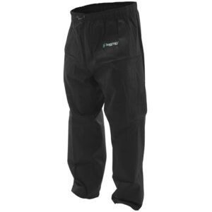 frogg toggs men's standard classic pro action waterproof breathable rain pant, black, x-large