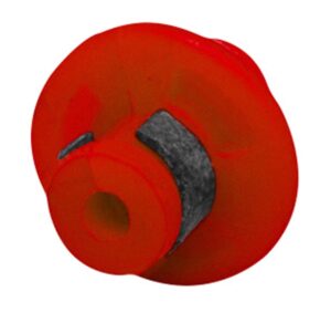 truglo durable soft rubber superior high-performing easy-to-install bow hunting archery slotted kisser button, red