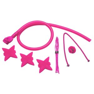 truglo bow accessory kit - 3/16' peep sight w/tubing, kisser button, 3 string silencers, 36' bcv string serving, 5' bcv d-loop material, pink