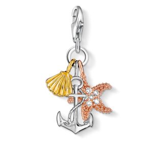 thomas sabo anchor44; starfish & seashell charm44; sterling silver