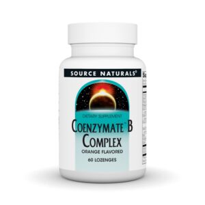 source naturals coenzymate b complex - orange flavor that melts in mouth - b vitamins - 60 lozenges