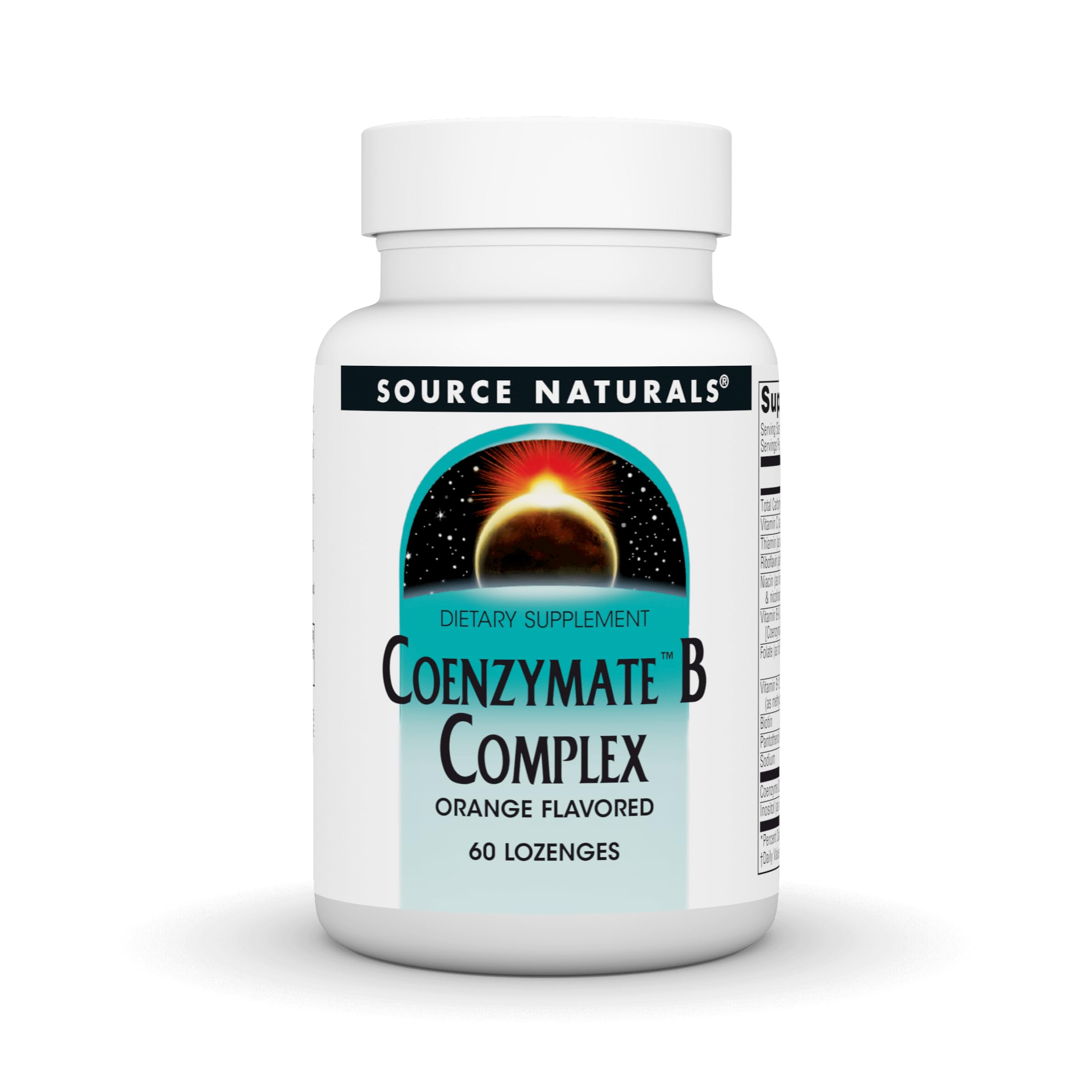 Source Naturals Coenzymate B Complex - Orange Flavor That Melts in Mouth - B Vitamins - 60 Lozenges