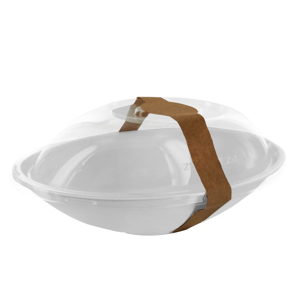 PacknWood 210BCHIC750Heavy-Duty Bowl Bio n’ Chic Oval Sugarcane Bowl Made by 100% Sugarcane fibers - 24 oz - 8.6 x 5.5-250 per case - Compostable and Biodegradable