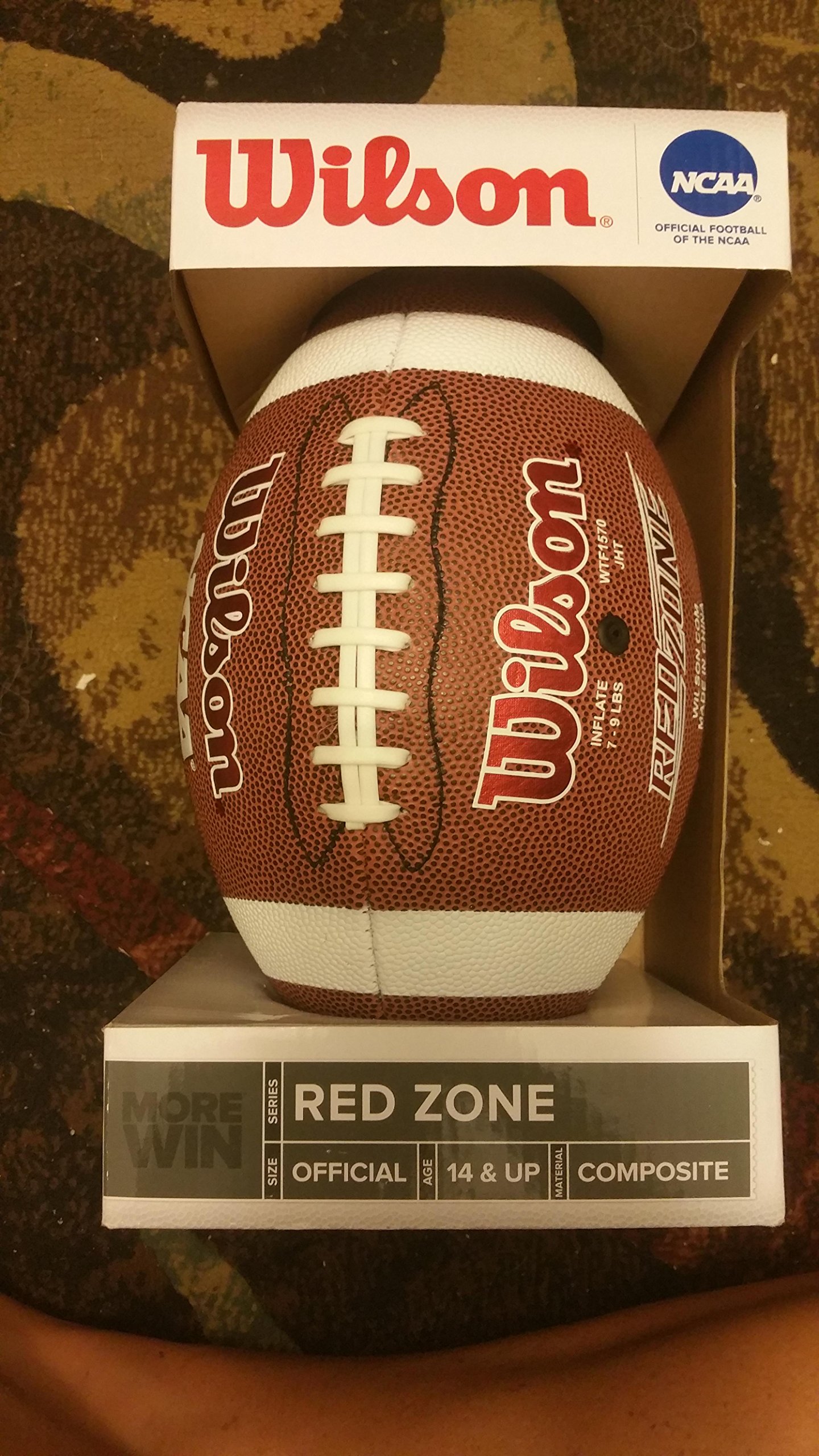 Wilson NCAA Red Zone Series Composite Leather Official Size Football | WTF1570ID