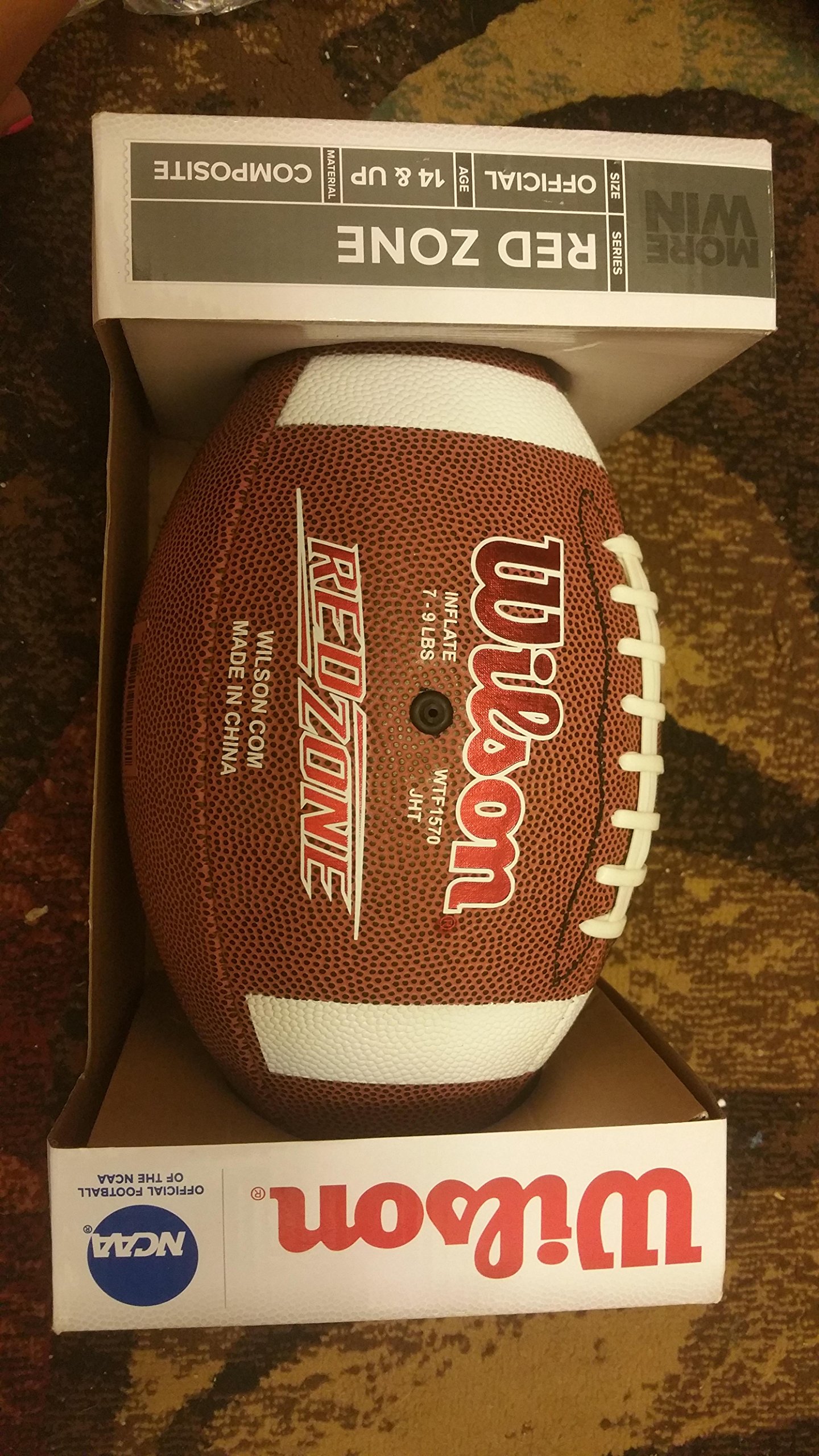 Wilson NCAA Red Zone Series Composite Leather Official Size Football | WTF1570ID