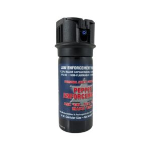 pepper enforcement pe510mf-ft fogger pepper spray for self defense - maximum strength 10% oc formula - emergency personal protection & safety black