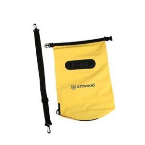 Attwood 11897-2 20 Liter Dry Bag Roll Top for Boating, Kayaking, Camping, Swimming, and Fishing, Yellow