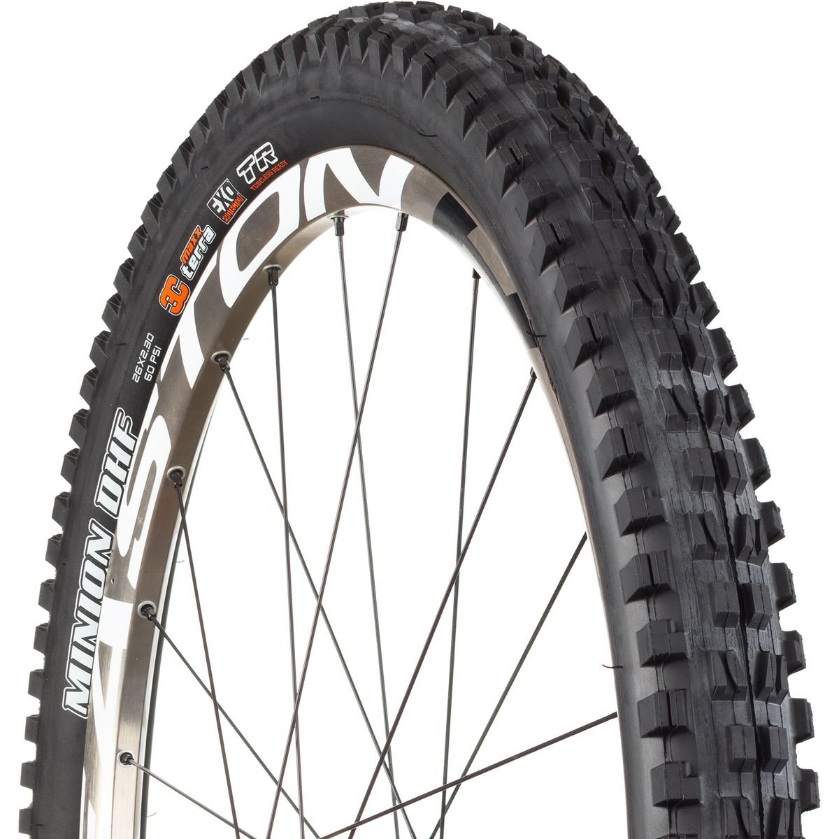 Maxxis Minion DHF 3C Exo Tubeless Ready Folding Tire, 26-Inch