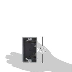 Southwire MSB1G One Device Adjustable Depth, Heavy Duty 42lb. Mounting Screws Included 1-GANG PVC ELECTRICAL BOX, Gray