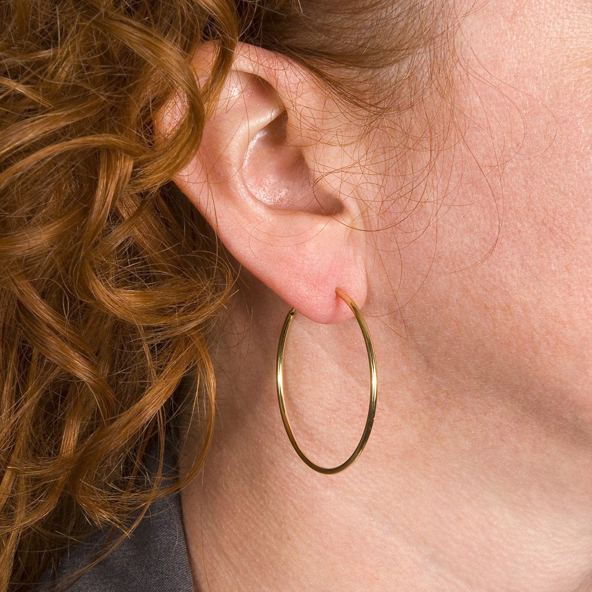 Evelots Gold/Silver Tone Earrings - Clip on Spring Hoop -No Pinch/Nickel Free- 4 Different Sizes