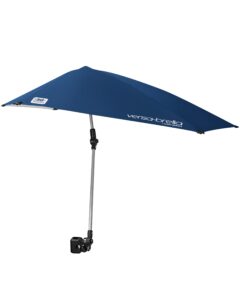 versa-brella upf 50+ personal sun shade - portable umbrella for sports & outdoors - secure clamp, 360-degree swivel adjustable position for maximum sun protection - compact with carry case