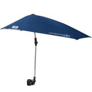 Versa-Brella UPF 50+ Personal Sun Shade - Portable Umbrella for Sports & Outdoors - Secure Clamp, 360-Degree Swivel Adjustable Position for Maximum Sun Protection - Compact with Carry Case