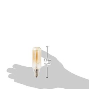 Satco S2420 40 Watt 20 Lumens T9 Incandescent Candelabra Base Soft White 2700K Vintage Cage Gold Coil Design Light Bulb, Dimmable