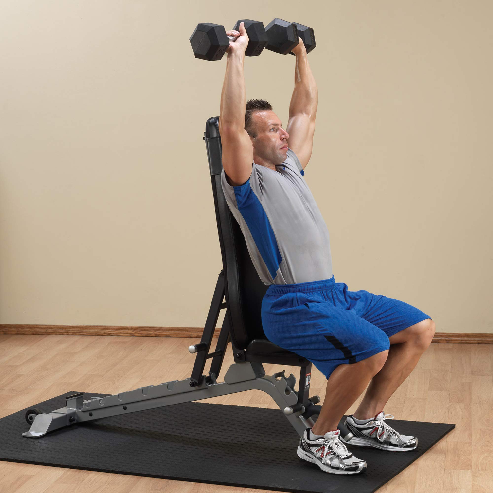 Body-Solid Pro Clubline (SFID325) Adjustable Bench for Power Racks and Dumbbell Curls, Home and Commercial Gym