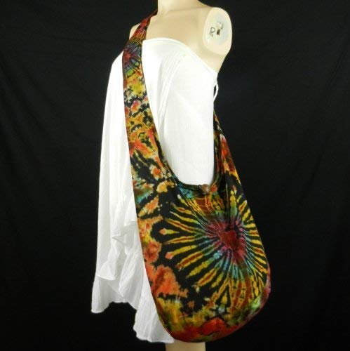 BTP! Heart Tie Dye Sling Crossbody Shoulder Bag Purse Hippie Hobo Cotton Gypsy Bohemian VK14