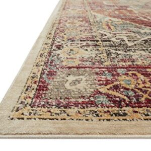 Loloi Javari Berry/Sunrise 2'-6" x 8'-0" Runner Rug