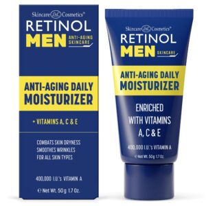 retinol men’s daily moisturizer – the original retinol moisturizing cream made for a man’s skin – anti-aging benefits of exfoliating vitamin a & deep hydration for healthier, younger looking skin