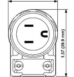 Leviton 5266-CA 15 Amp, 125 Volt, Angle Plug, Straight Blade, Industrial Grade, Grounding, Black-White (10 Pack)