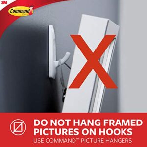 Command 17093CLR 3M-167030-6pk, 6 Hooks, Clear-Indoor