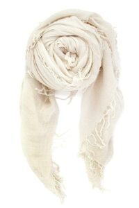 chan luu women's combo cashmere silk scarf 62"x 58" in eggshell