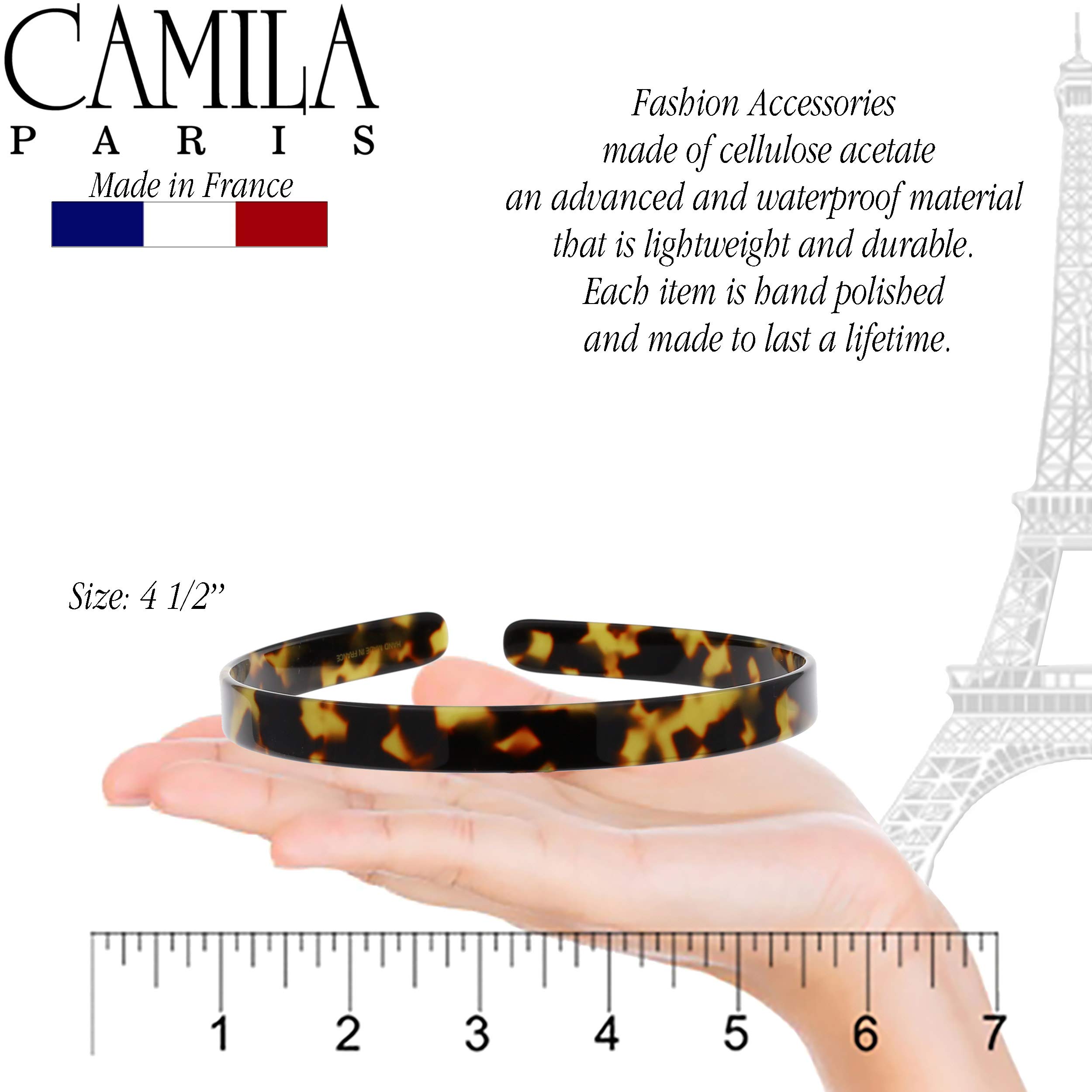 Camila Paris CP2003 French Headband for Women, Handmade Tokyo, Strong Hold Grip Women's Hair Band, Ligth and Very Flexible, No Slip and Durable Styling Girls Hair Accessories, Made in France