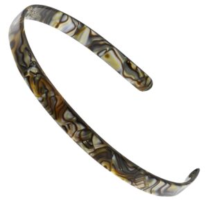 camila paris cp2005 french headband for women, handmade onyx, strong hold grip women's hair band, ligth and very flexible, no slip and durable styling girls hair accessories, made in france