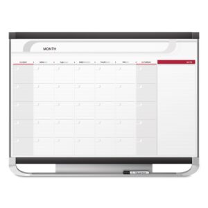 quartet dry erase calendar board, planner, magnetic whiteboard, 4' x 3', monthly, total erase surface, prestige 2 (cp43p2)