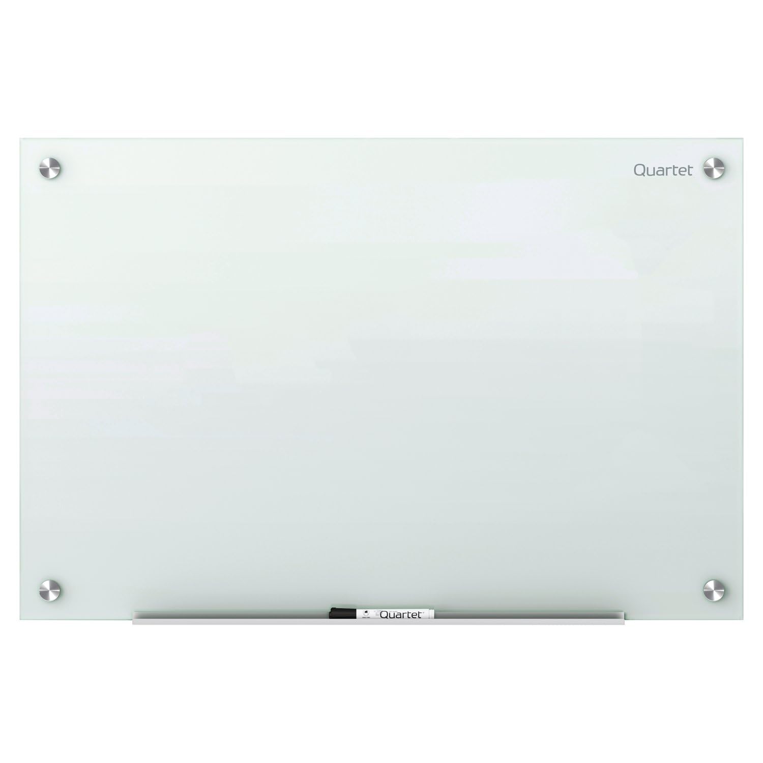 Quartet Magnetic Glass Dry Erase White Board, 8' x 4' Whiteboard, Infinity Frameless Mounting, White Surface (G9648W-A)