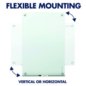 Quartet Magnetic Glass Dry Erase White Board, 8' x 4' Whiteboard, Infinity Frameless Mounting, White Surface (G9648W-A)