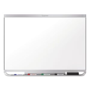 Quartet Magnetic Whiteboard, Porcelain, White Board, Dry Erase Board, 6' x 4', Aluminum Frame, Prestige 2 Duramax (P557AP2)