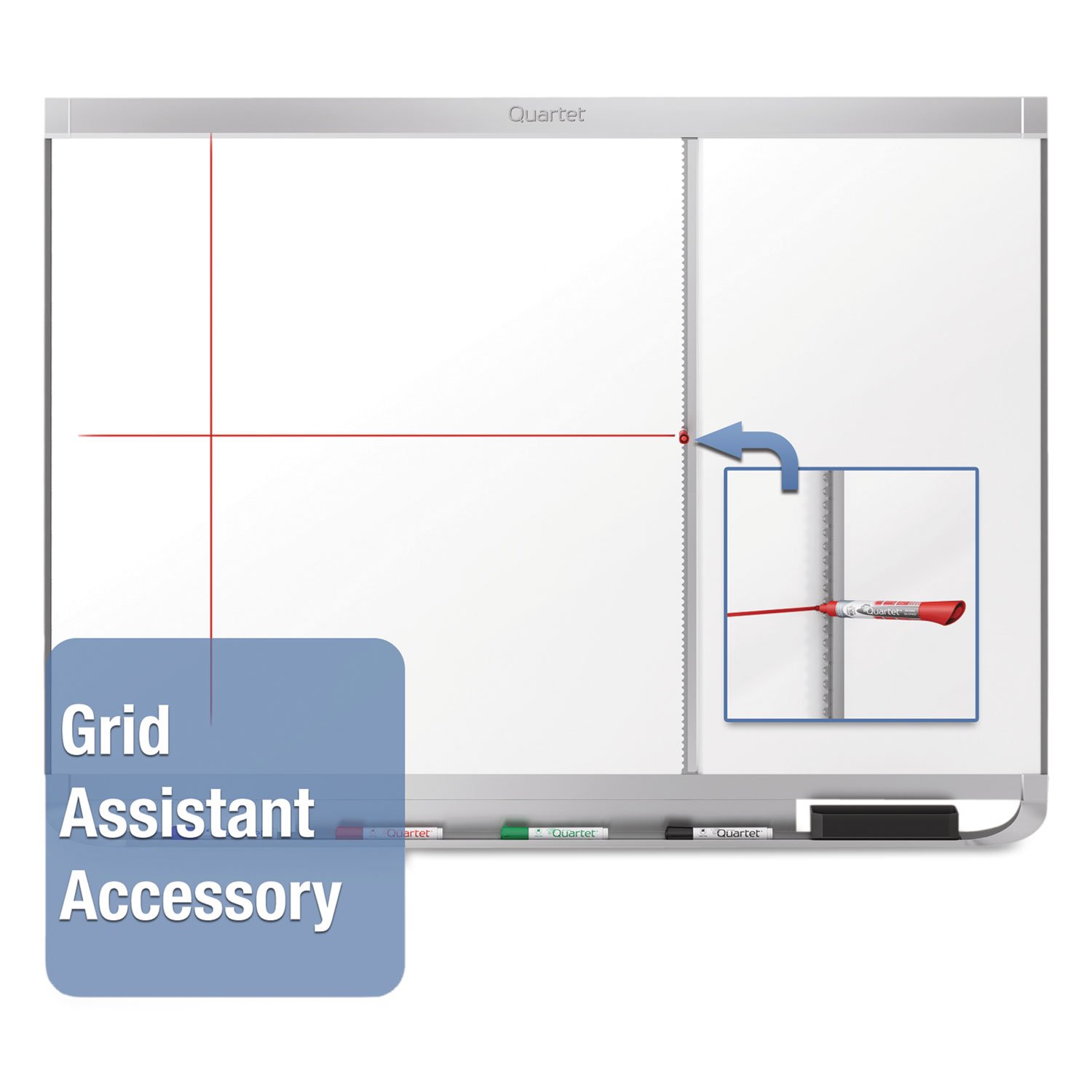 Quartet Magnetic Whiteboard, Porcelain, White Board, Dry Erase Board, 6' x 4', Aluminum Frame, Prestige 2 Duramax (P557AP2)