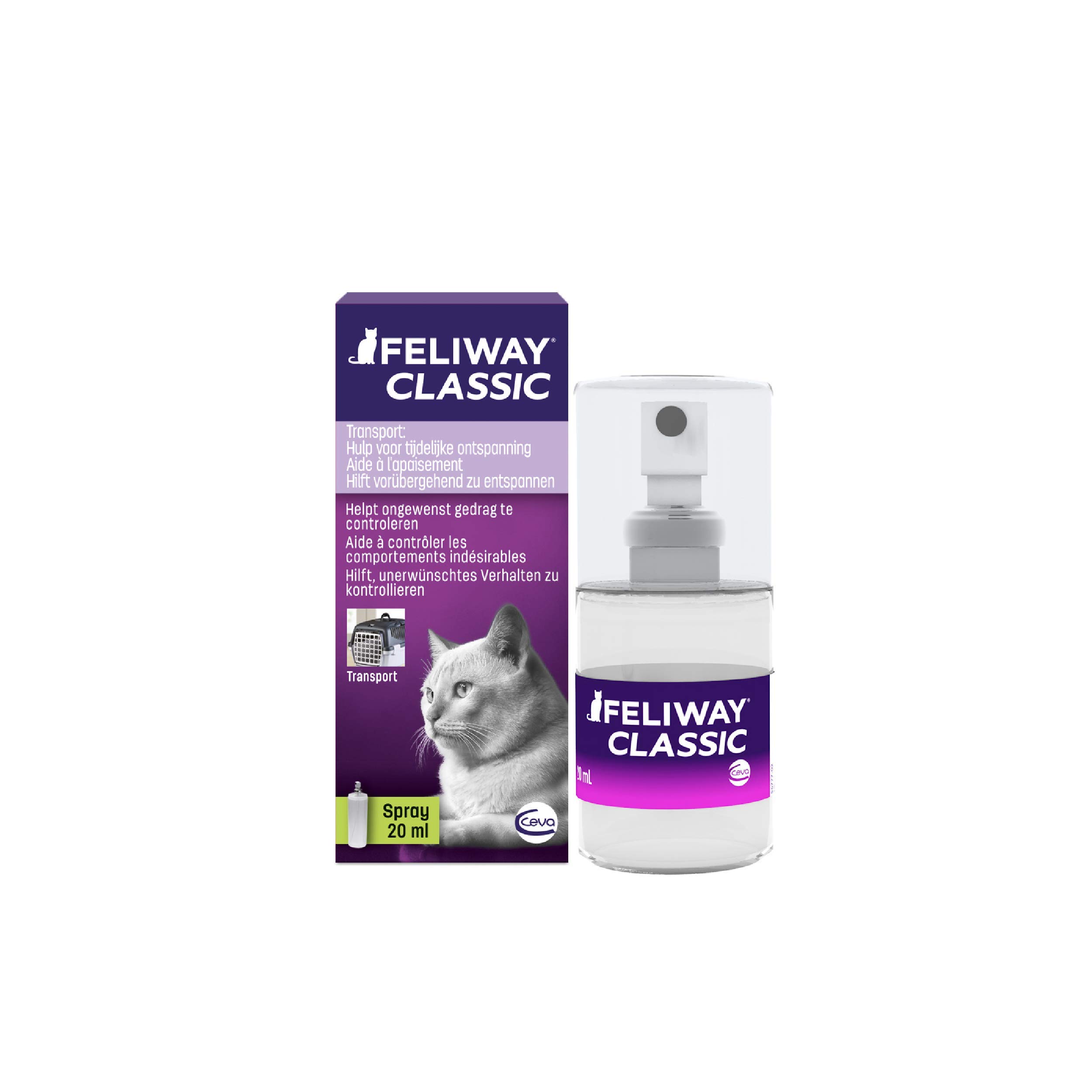 FELIWAY Classic Cat Calming Pheromone Travel Spray (20 mL)