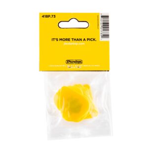 Dunlop Tortex Standard .73mm Yellow Guitar Pick, 12 Pack