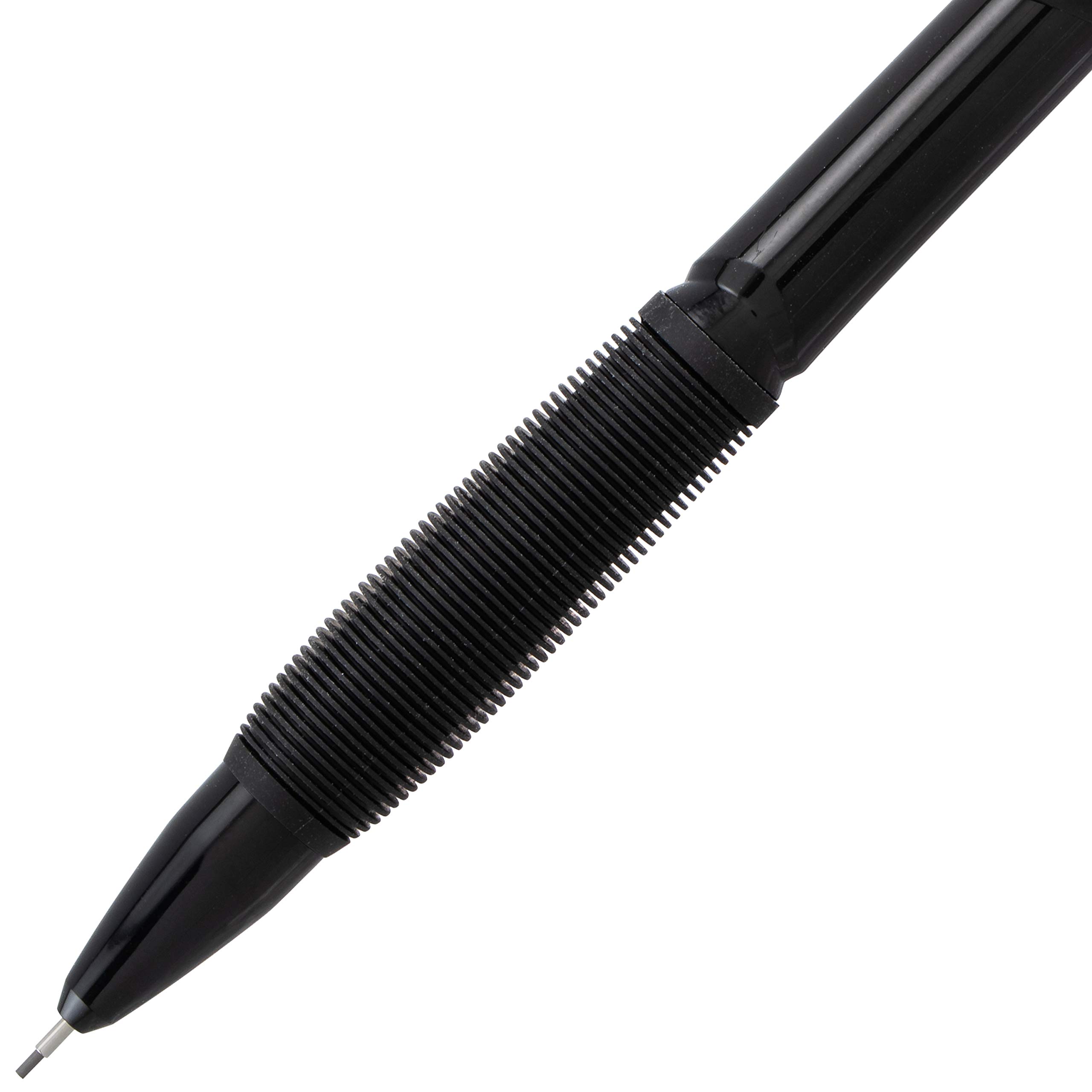 Pentel Twist-Erase GT, 0.7mm, Mechanical Pencil Transparent Black, Box of 12 (QE207A)