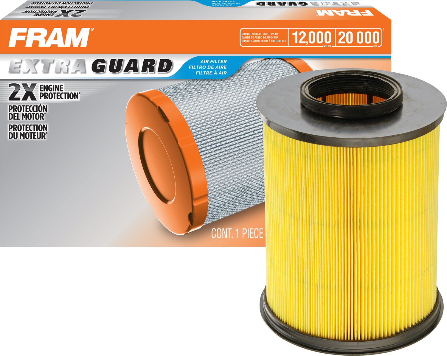 FRAM Extra Guard CA11114 Replacement Engine Air Filter for Select Acura TSX and Honda Accord (2.4L), Provides Up to 12 Months or 12,000 Miles Filter Protection