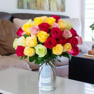 50 Assorted Roses- Two Beautiful Colors- Fresh Cut Flowers (OM)