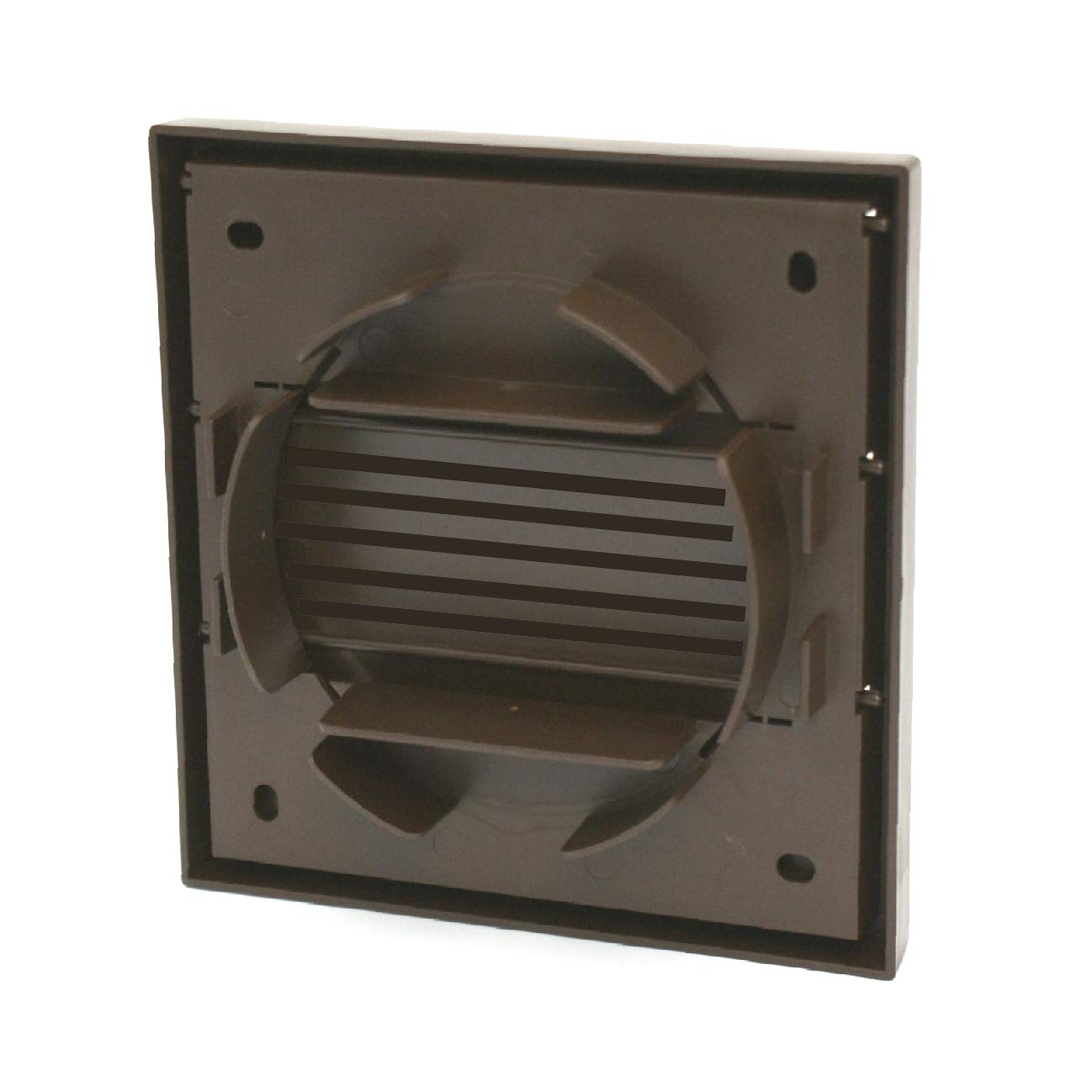 Brown Square Louvre Extractor Air Vent & Back Draught Ducting Shutter