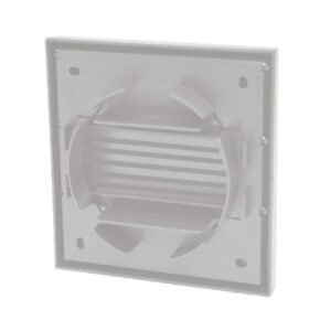 White Square Louvre Extractor Air Vent & Back Draught Ducting Shutter by SmartHome