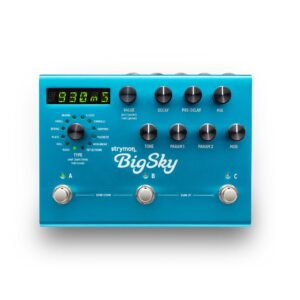 strymon bigsky multi reverb guitar effects pedal with 12 unique reverb machines for electric and acoustic guitar, synths, vocals and keyboards